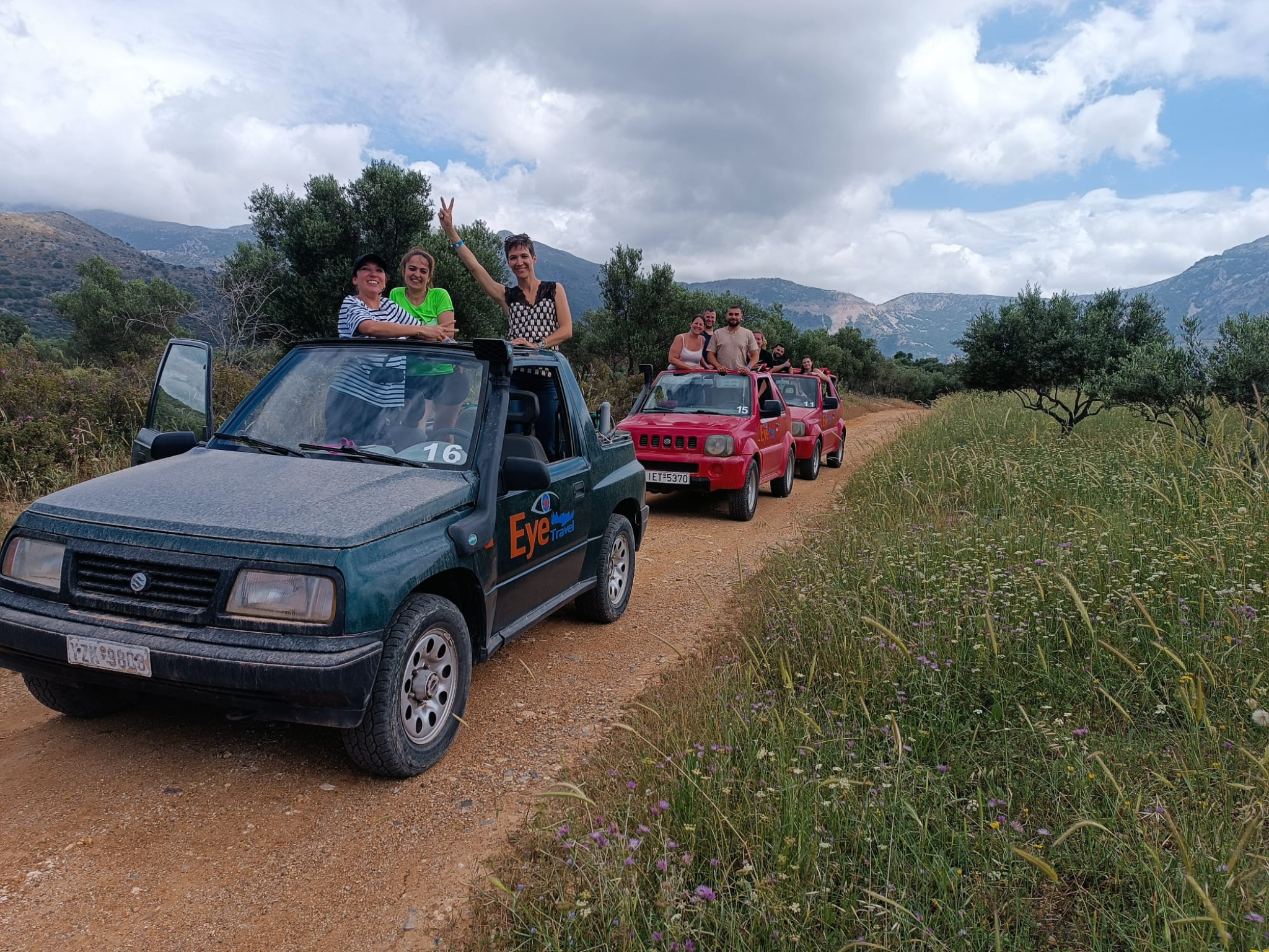 Eye Travel jeep safari driving through Cretan mountains near Hersonissos